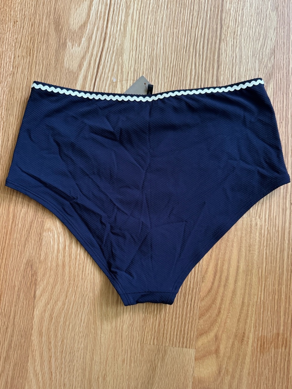 NWT J. Crew One Shoulder Ruffle Pique Rick Rack Bikini - Picture 5 of 8